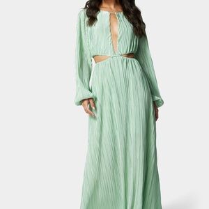 bebe Mint Green Long Sleeve Dress